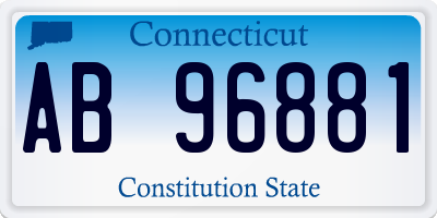 CT license plate AB96881