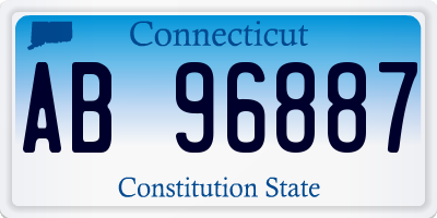 CT license plate AB96887