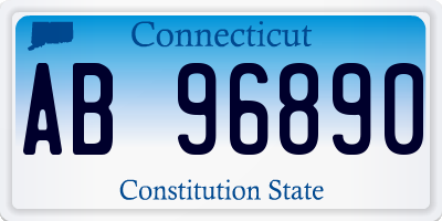 CT license plate AB96890