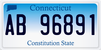 CT license plate AB96891