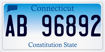 CT license plate AB96892