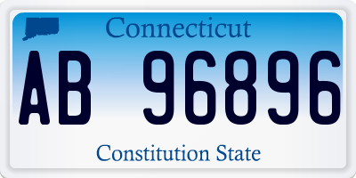 CT license plate AB96896