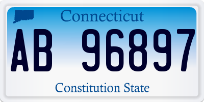 CT license plate AB96897