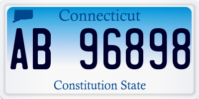 CT license plate AB96898