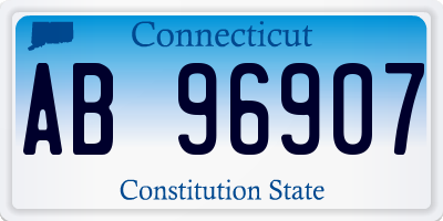 CT license plate AB96907