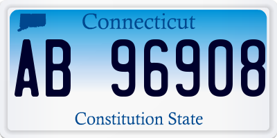 CT license plate AB96908