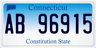 CT license plate AB96915