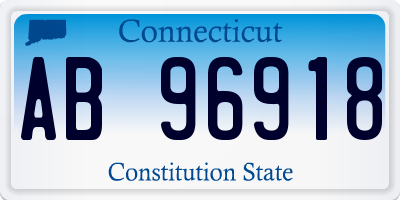 CT license plate AB96918