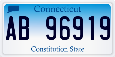 CT license plate AB96919