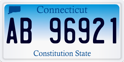 CT license plate AB96921