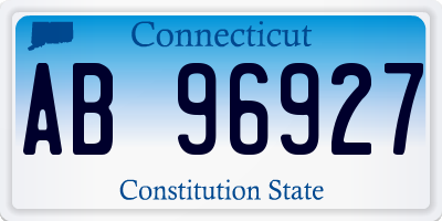 CT license plate AB96927