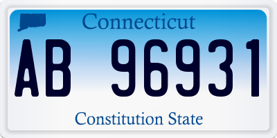 CT license plate AB96931