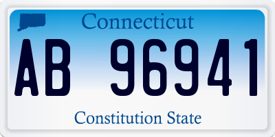 CT license plate AB96941