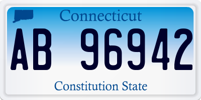 CT license plate AB96942