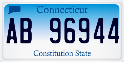 CT license plate AB96944