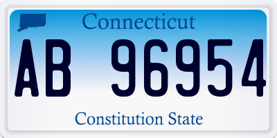 CT license plate AB96954