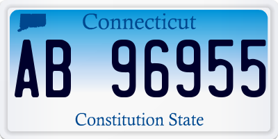 CT license plate AB96955