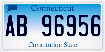 CT license plate AB96956