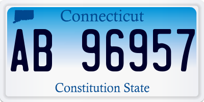 CT license plate AB96957