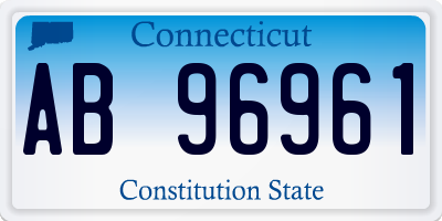 CT license plate AB96961