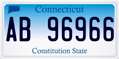 CT license plate AB96966