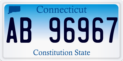 CT license plate AB96967