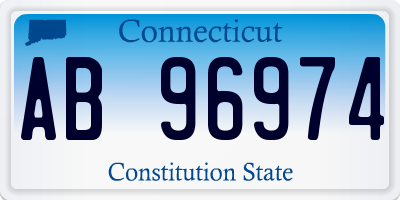 CT license plate AB96974