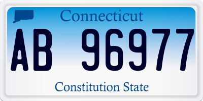 CT license plate AB96977