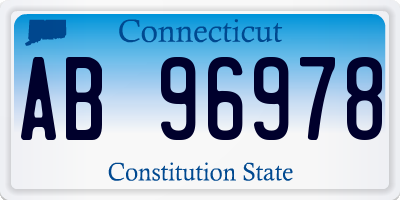 CT license plate AB96978