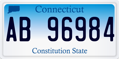 CT license plate AB96984