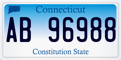 CT license plate AB96988