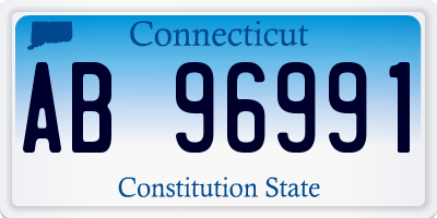 CT license plate AB96991