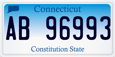 CT license plate AB96993