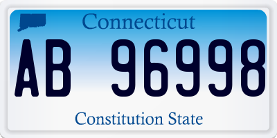 CT license plate AB96998