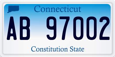 CT license plate AB97002