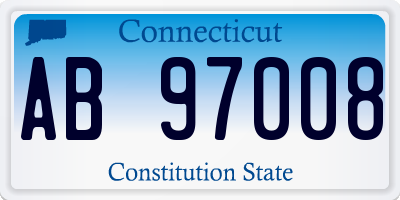 CT license plate AB97008