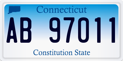 CT license plate AB97011