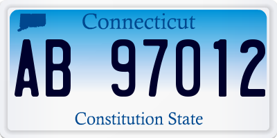 CT license plate AB97012