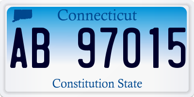 CT license plate AB97015