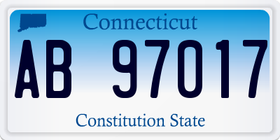 CT license plate AB97017