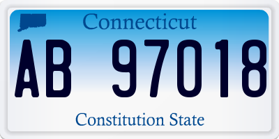 CT license plate AB97018