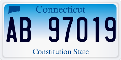 CT license plate AB97019