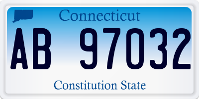 CT license plate AB97032