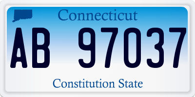 CT license plate AB97037