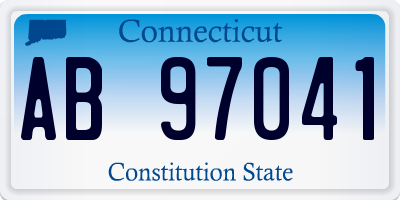 CT license plate AB97041