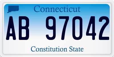 CT license plate AB97042