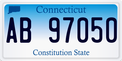 CT license plate AB97050