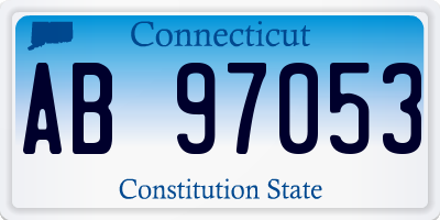 CT license plate AB97053