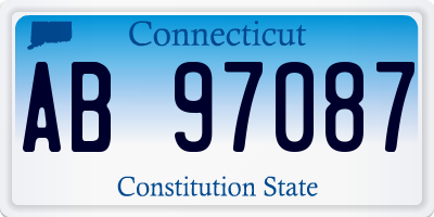 CT license plate AB97087