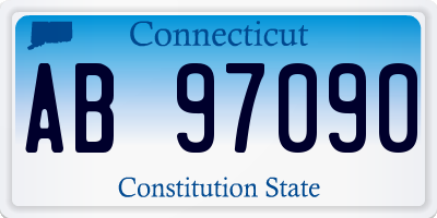 CT license plate AB97090